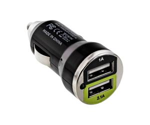 Set di ricarica per auto USB DUAL - adattatore di alimentazione cavo da 1 m - da 12-24 V CC a 5 V CC-21 A NEW