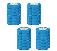 Set di ricariche usa e getta per scopino WC, spugna igienica a 360° per la pulizia profonda del bagno, clip di facile sostituzione, blu, 6/12/24 pezzi per manico del detergente WC (C)
