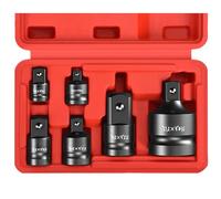 Set di riduttori 1/4 3/8 1/2 3/4 Adattatore per presa a percussione con custodia per strumenti meccanici di conversione chiave driver 6pcs