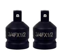 Set di Riduttori per Bussole a Impatto, 2 Pezzi in Acciaio al Cromo-molibdeno, Adattatori di Conversione per Bussole e Avvitatori a Impatto(3/4FX1/2)