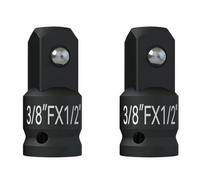 Set di Riduttori per Bussole a Impatto, 2 Pezzi in Acciaio al Cromo-molibdeno, Adattatori di Conversione per Bussole e Avvitatori a Impatto(3/8FX1/2)