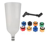 Set di riempimento adattatore per imbuto olio motore per auto da 10 pezzi con tubo di prolunga offset girevole compatibile con furgone per auto