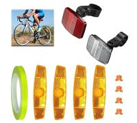 Set di Riflettori per Bicicletta, Riflettori per Bici Anteriori e Posteriori, Catarifrangente per Bici Riflettore Anteriore, Posteriore Riflettori per Bici Catarifrangente, per Varie Biciclette