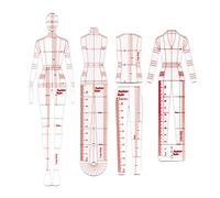 Set di righelli da disegno alla moda, modello per disegno alla moda, stile B
