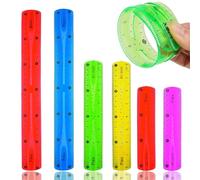 Set di righelli flessibili, 6 pezzi righelli flessibili trasparenti 15cm 20cm 30cm per scuola ufficio casa bambini ragazze
