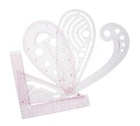 Set di Righelli per Cucito Multiuso per Modellisti e Appassionati | Misurazione Accurata, Scala Chiara, Pvc, l Triangolo, per Taglio e Confezione