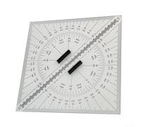 Set di righelli per navigazione marina con 2 goniometri triangolari in acrilico, 300 mm, trasparenti, per la marcatura della distanza di barche, yacht e navi