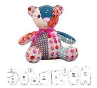 Set di righelli per orsetto ricordo, modello da cucito con orsetto melodioso, set di modelli per decorazione primaverile e pasquale, con istruzioni (30,5 cm)
