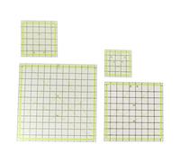 Set di righelli per quilting in acrilico, linee quadrate trasparenti a doppio colore, righello da stiro per tagliare le misure del tessuto, cucito, lavorazione artigianale, 4