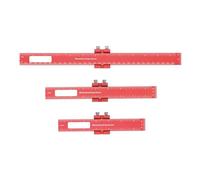 Set di righelli tascabile per lavorazione del legno metrico accurato pollice misurazione in lega di alluminio slittata marcatura regolabile per gli ingegneri.