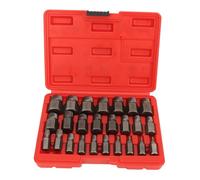 Set di Rimozione Bulloni da 25 Pezzi, Efficiente Estrattore di Viti in Acciaio Per Viti Multi-spline, Set di Estrattori di Bulloni Per Costruzioni Solide Per Utensili Manuali Ed Elettrici