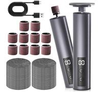 Set di rimozione calli elettrico 2 in 1, per manicure elettrica, per piedi, per rimuovere la cornea, ricaricabile, per talloni screpolati, calli, morti