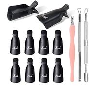 Set di rimuovi smalto per unghie - 10 pinze per rimuovere smalto per unghie, 3 strumenti per pulire unghie, lime per smalto gel Neonail, pinze per rimuovere smalto per unghie, kit per design unghie