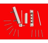 Set di riparazione originale Winkhaus per finestre in plastica composto da cuscinetto angolare, supporto a forbice per le serie aktivPilot autoPilot, incl. set di fissaggio (argento con tappi bianchi)