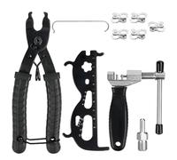 Set di riparazione per catena per bicicletta, catena per biciclette, kit di riparazione con rivettatena, pinza per lucchetto a catena, 5 paia di catene da bicicletta da 6 a 12 scomparti, con