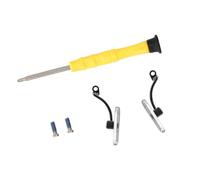 Set di riparazione per occhiali Qwen S1, naselli di ricambio con area in silicone trasparente, bracci di montaggio neri, viti e cacciavite