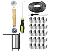 Set di riparazione per porte scorrevoli, 24 spatole con gancio di rimozione, set di accessori per la modernizzazione della casa, giardino, esterni, terrazza, garage