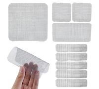 Set di riparazione per zanzariere, 45 pezzi, per la riparazione della zanzariera, per finestre, protezione dagli insetti, in fibra di vetro altamente autoadesiva, per prevenire le zanzare, colore nero