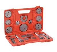 Set di ripristino pistoni freno, 21 pezzi, con 17 adattatori e valigetta in plastica, compatibile per auto, camion e moto, utensili manuali per officina, riparazione, manutenzione e montaggio