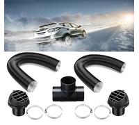 Set di riscaldamento da parcheggio, 75 mm, per il riscaldamento dell'auto, tubo a T, accessori per il riscaldamento dell'aria calda, tubo di sfiato, set di clip per riscaldamento a pavimento