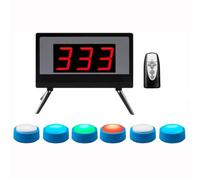 Set di risposte wireless con telecomando, 4 modalità di risposta, timer da 1 a 999 secondi, ideale per spettacoli di gioco, quiz scolastici, feste, concorsi (6 gruppi)