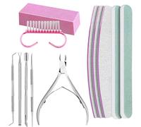 Set Di Ritagli Di Unghie, Strumenti Di Pedicure E Manicure Set Di -nail Set 100/180 In Acciaio Inossidabile Strumenti Di Manicure | Strumenti Per Unghie It Clappers, File Per Unghie, Cuscinetto Ro