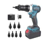 Set di rivettatrice elettrica senza fili, strumento rivettatrice a batteria resistente, automatico per rivetti e dadi, batteria da 26 V inclusa, kit di rivettatura versatile
