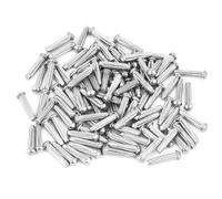 SET DI RIVETTI SOLIDI A TESTA TONDA ASSEMBLAGGIO DUREVOLE IN ACCIAIO INOSSIDABILE PER PROGETTI MULTIPLI 100 PZ M2 (Cosa*12)