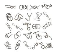 Set di Rompicapo in Metallo 24 Pezzi, Puzzle IQ 3D e Giochi di Riflessione per Adulti e Bambini - Idea Regalo