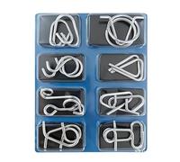 Set di Rompicapo in Metallo - Giocattolo con Anelli in Filo da Slegare,Gioco Cinese Anelli Cinesi - per Feste Compleanno Scuola Materna Viaggio Adulti Adolescenti Bambini