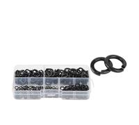 Set di rondelle elastiche da 300/480 pezzi in acciaio inossidabile, acciaio al carbonio nero, m2, m2,5, m3, m4, m5, m6, m8, m10, m12, assortimento di kit di rondelle elastiche(300pcs)