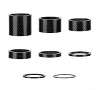 Set di rondelle per forcella in fibra di carbonio 3K per 28 6 mm, distanziali leggeri e di regolazione dell'altezza (21 mm, 5 pezzi)
