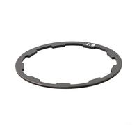Set di rondelle scanalate in lega di alluminio da 0,5 mm a 2,5 mm per distanziatori per cassette a 7 8 9 10 11 velocità, nero e rosso, parti di riparazione bici (nero 1 mm)