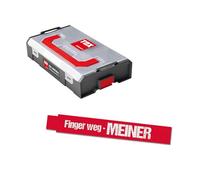 Set di rondelle TOX L-BOXX Mini DIN 9021 (400 pezzi) + metro a nastro da 2 m in rosso con stampa, rondelle in 6 misure comuni in scatola di smistamento personalizzabile e agganciabile, 094909163