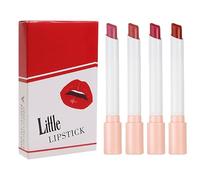 Set di rossetti opachi per donne, 4 pezzi, lunga durata, altamente pigmentato, con effetto idratante, texture cremosa