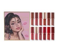 Set Di Rossetto - Kit Di Trucco Labbra Opaco A Prova Di Macchie 12 Pezzi | Colori Portatili Di Lunga Durata | Kit Di Labbra Adatto Per Viaggi Per A V