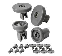 Set di rotelle per cestello per lavastoviglie, 16 pezzi, grigio, rotelle Ø 40 x 8 mm e 25 x 8 mm, rotelle per lavastoviglie universali per la maggior parte delle lavastoviglie