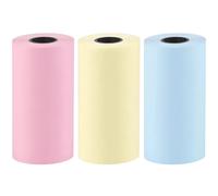 Set di rotoli di carta colorata per mini stampante termica Cat HURC9 - Rosa / Blu / Verde / 3 pezzi