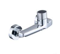 Set di rubinetti da bagno a cascata, in ottone, miscelatore caldo e freddo per vasca da bagno, triplo deviatore a parete con doccetta (argento)