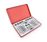 Set di rubinetti e matrici Gunpla UNF e UNC da 24 pezzi SAE 1/8-1/2 pollici in acciaio al tungsteno, kit di utensili per filettatura e taglio maschio femmina interno ed esterno pesante con supporto