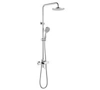 Set di rubinetti for doccia Sistema a parete Soffione a pioggia da 10 pollici combinato a regolabile in altezza 3 funzioni Kit finiture for vasca e con beccuccio girevole, spruzzatore portatile