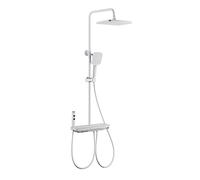 Set di rubinetti for doccia termostatici con display digitale, miscelatore for in ottone for vasca da bagno a pioggia, luce d'atmosfera for la generazione energia del flusso d'acqua(Noir)