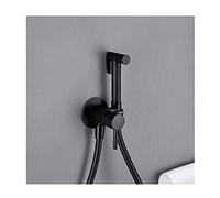 Set di rubinetti for spruzzatore for bidet con acqua calda e fredda, montaggio a parete in ottone, a pressione attacco for, maniglia singola for l'igiene personale, cromo(Noir)