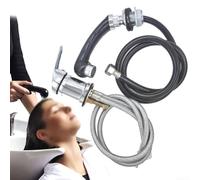 Set di rubinetti miscelatori, miscelatore e doccetta estraibile, con tubo da 120 cm, soffione e miscelatore caldo e freddo, per parrucchieri, balneazione, spa