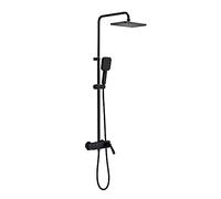Set di rubinetti per doccia 3 in 1 Soffione doccia a pioggia con spruzzatore portatile in ottone Sistema di rubinetto per vasca da bagno a parete Finitura cromata Soluzione doccia a doppia funzione
