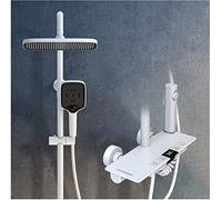Set di rubinetti per doccia termostatica Sistema doccia a parete montata a vista con pioggia per doccia a temperatura per la temperatura del display Valvola vasca per doccia e spray bidet per ultimo