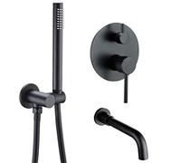 Set di rubinetti per vasca da bagno con miscelatore per vasca da bagno con doccia a cascata in ottone soffione doccia spruzzatore a mano 2 modi rubinetto di miscelazione caldo e freddo rubinetto per