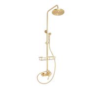 Set di rubinetti per vasca da bagno, in stile vintage, per doccia, in ottone anticato, con ugelli in acciaio, in bronzo, può essere utilizzato in appartamenti, bagni, scuole