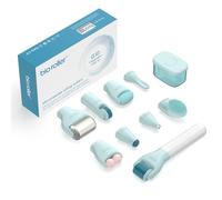 Set di rulli Derma Roller 10 in 1, kit per microneedling per donne e uomini, include 9 testine sostituibili e una scatola igienizzante, rullo microneedle per la ricrescita dei peli della barba e