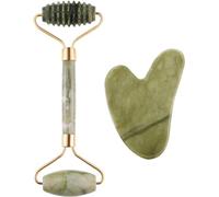 Set di rulli di giada/rullo viso in giada massaggiatore viso/strumento di massaggio raschiante per gonfiore occhi collo corpo